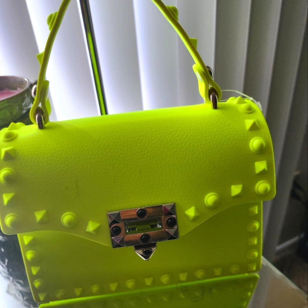 Neon handbag w/shoulder strap
